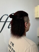 ソッフィオーネ(Soffione)&nbsp;ワインレッド/レッドカラー/ハーフアップ