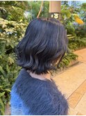 ブリーチして作る透明感グレージュボブ