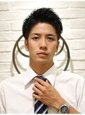 清潔感！スーツに合うビジネスアップバングショートスタイル