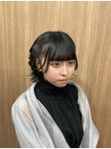 ヘアセット　ハーフアップ