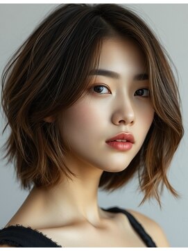 エス 天満扇町(esu) ya透明感カラー/ショートボブスタイル/ブラウンカラー