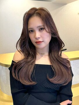 ヘアデザインファブロ イオンモール宮崎店(hair design FABRO.) ヘーゼルベージュ/くすみカラー/韓国風巻き