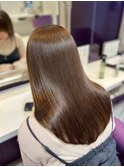 京都美容室 髪質改善 レイヤーカット ブリーチなし 透明感カラー