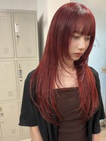 ラニヘアサロン(lani hair salon)&nbsp;ロングレイヤー/レッドカラー/ワインレッド