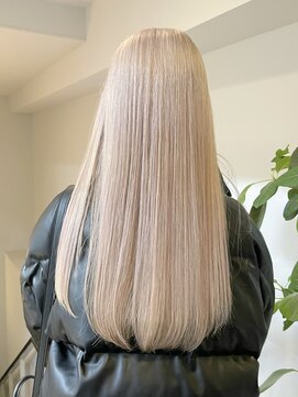 サンク 原宿 表参道(cinq) ★ハイトーンカラーミルクティーベージュホワイトベージュカラー