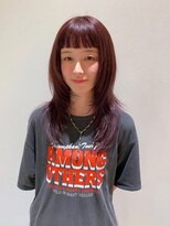 エンター 天神店(ENTER)&nbsp;ミディアムレイヤー/顔まわりカット/透明感/ブラウン