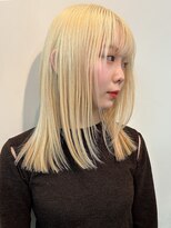 カシェル トウキョウ(Cashel Tokyo)&nbsp;ハイトーンロブ ぬきっぱなしブロンド　ケアブリーチ　リタッチ