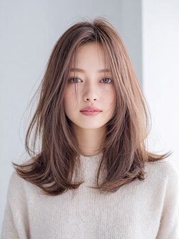 エトネ ヘアーサロン 仙台駅前(eTONe hair salon)の写真/肌が明るく見える透明感＋艶カラーで自然でいつまでも綺麗styleに!手入れしやすい綺麗な形のカットも魅力◎