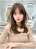 大人ガーリー/バタフライカット/ミディアムレイヤーカット/大宮