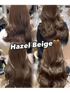 ジル(JILL) 髪質改善で艶感UP｜ブリーチなしWカラーのヘーゼルベージュ