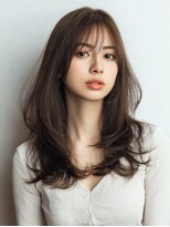 ダル 渋谷/表参道(DAL.)&nbsp;韓国風レイヤー顔回りカットロングレイヤーダークブラウン
