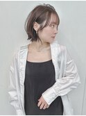 大人ナチュラル透明感カラー髪質改善トリートメント外ハネボブ