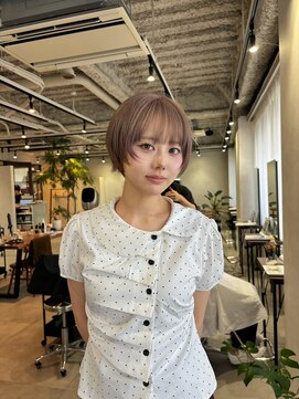 ソイデュエ 梅田(soi due) ミニボブレイヤー×ミルクティーベージュ
