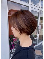 トータルヘアサロンカマダ 大人の丸みショートボブ+髪質改善メテオカラー