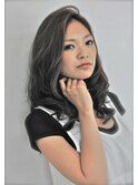 大人かわいいナチュラルウェーブ×シルキースノーアッシュ