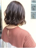 モカブラウン_クールショート ピンクグレージュ ボブルフ