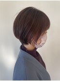 暖色ショートボブ