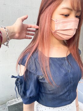 エミス バイ メルト 吉祥寺(emis by melt) 【堀惠洋平】インナーカラー　イヤリングカラー　オレンジ