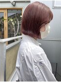外ハネボブ×ピンクブラウンカラー