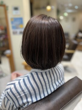 美容室 パルス 静岡鷹匠店(PALS) 大人可愛いボブ ラベンダーブラウン 髪質改善 韓国風