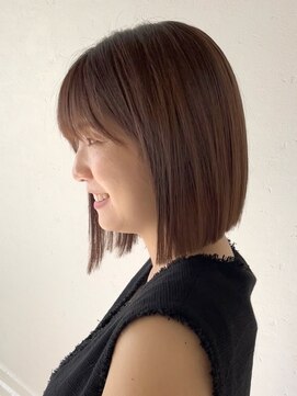 トト 船橋店(toto.) 黒髪/グレーベージュ/レイヤーロング/前髪パーマ[西船橋/津田沼]