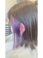 ラソヘアーオアシス(Laso hair oasis)&nbsp;イヤリングカラー、アメジストにしました！