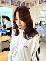 ヘアー アレス(hair ales)&nbsp;ブリーチなしカラー/小顔カット/ボブルフ/ワンレン/チェリー