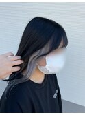 インナーカラー黒×グレー【TELA HAIR東金】