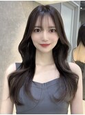 ミニウルフレイヤーカット顔周りカット前髪カット韓国ロング池袋