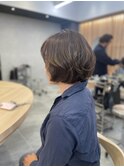 クセを活かした無造作スタイルのミニボブ　　村田