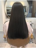 髪質改善トリートメント ストレートロング 黒髪 艶髪 10代20代