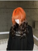 ルーツカラーデザインカラーオレンジケアブリーチ