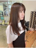顔周りレイヤー×透明感グレージュカラー