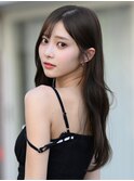 【F】ゆるふわかわいい大人ロングチャコールカラー