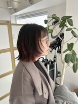 ビビディ バビディ ブー 河原町三条店(Bibbidi.bobbidi.boo)&nbsp;顔周りレイヤー×インナーカラー×カシスレッド