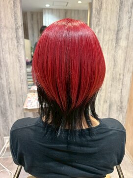 エヌアンドエー せんげん台店(N&A) 個性派アンブレラカラー バイカラー レッドWカラー