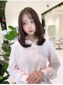 ナチュラルブラウン レイヤースタイル