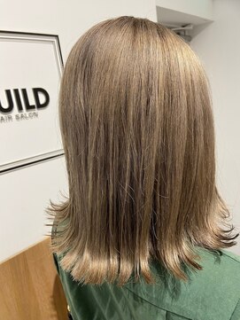 ギルド 東久留米店(GUILD) 透明感ベージュの外ハネミディアム