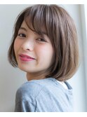 センターパート ボルドー クラシカル ワンレン 大人ボブ 下北沢