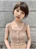 セナショートココアブラウンボブ