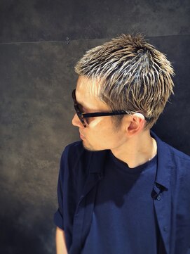 リップスヘアー 銀座(LIPPS hair) #ボウズスタイル#LIPPS#ベリーショート#メンズ髪型#金髪