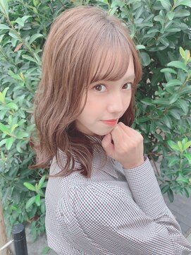 アンブル リュクス 池袋(amble luxe) ブランジュシースルーバング外ハネセミロング