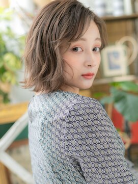 カバーヘア イヴ 戸頭店(COVER HAIR EVE) 外国人風くすみカラーアシンメトリー大人ボブc5戸頭20代30代40代