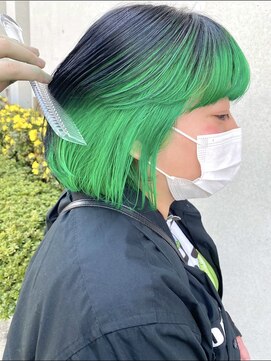 シモキタジャムズ グリーンインナーカラー*インナーカラー/ダブルカラー