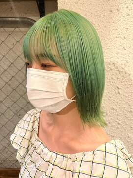 マジコ 下北沢本店(Magico) ダブルカラーグリーンカラーケアブリーチハイトーンカラー韓国