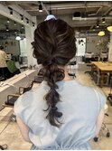 編みおろしヘアアレンジ
