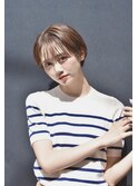 大人可愛い20代30代40代黒髪前下がりショートボブ丸みショート◎
