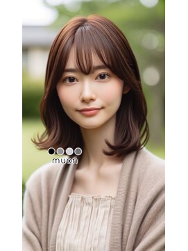 ムオン(muon) コテ巻きミディ