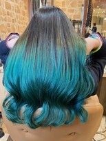 美容室 パペポ(PAPEPO)&nbsp;グラデーション×ターコイズ