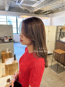 シー.(SHE.) マロンベージュ×ロングレイヤー